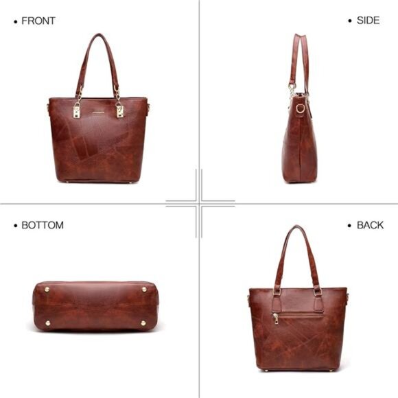 2E-youth Designer Purses and Handbags for Women Satchel Shoulder Bag Tote Top - Picture 5 of 7